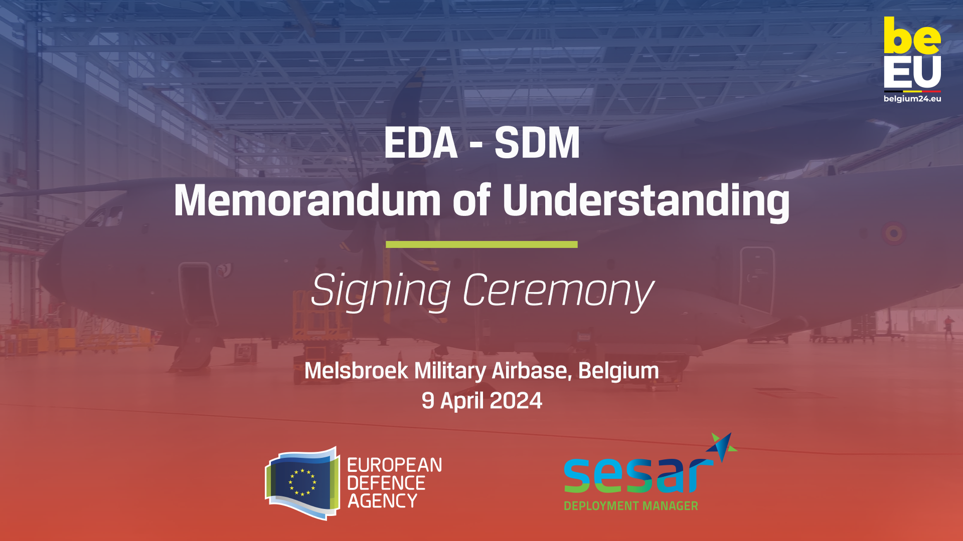 EDA and SESAR Deployment Manager renew strategic partnership 